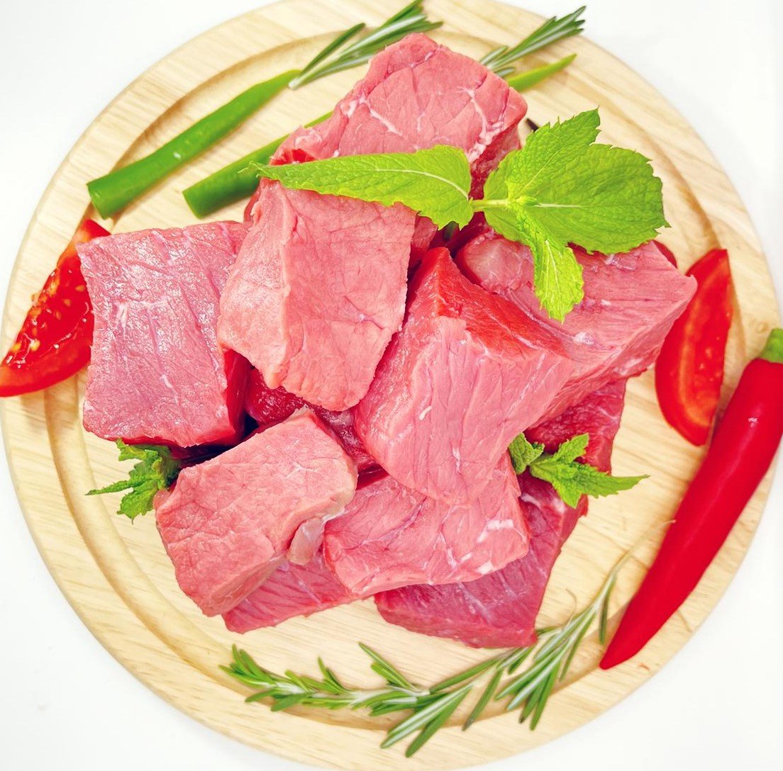 Beef Top Side Cubes 500G